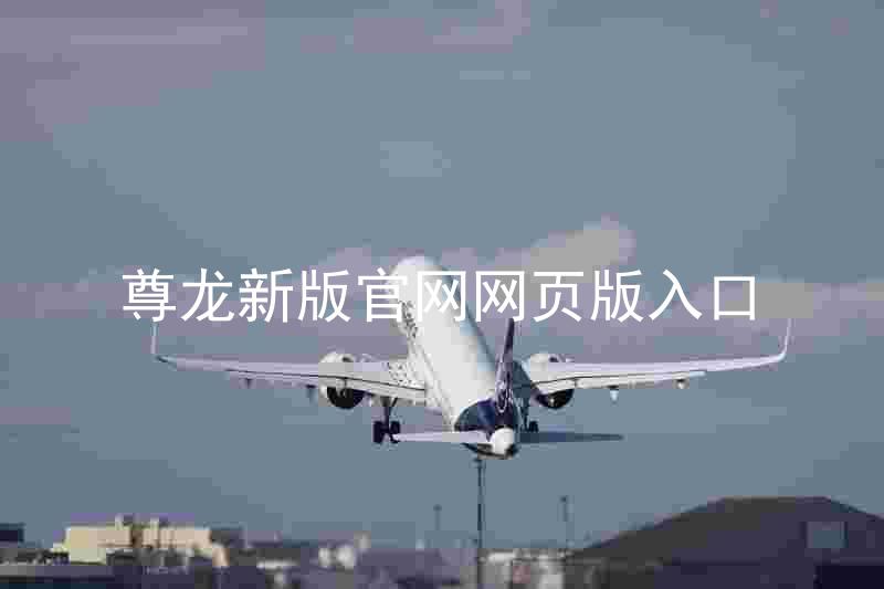 尊龙新版官网网页版入口